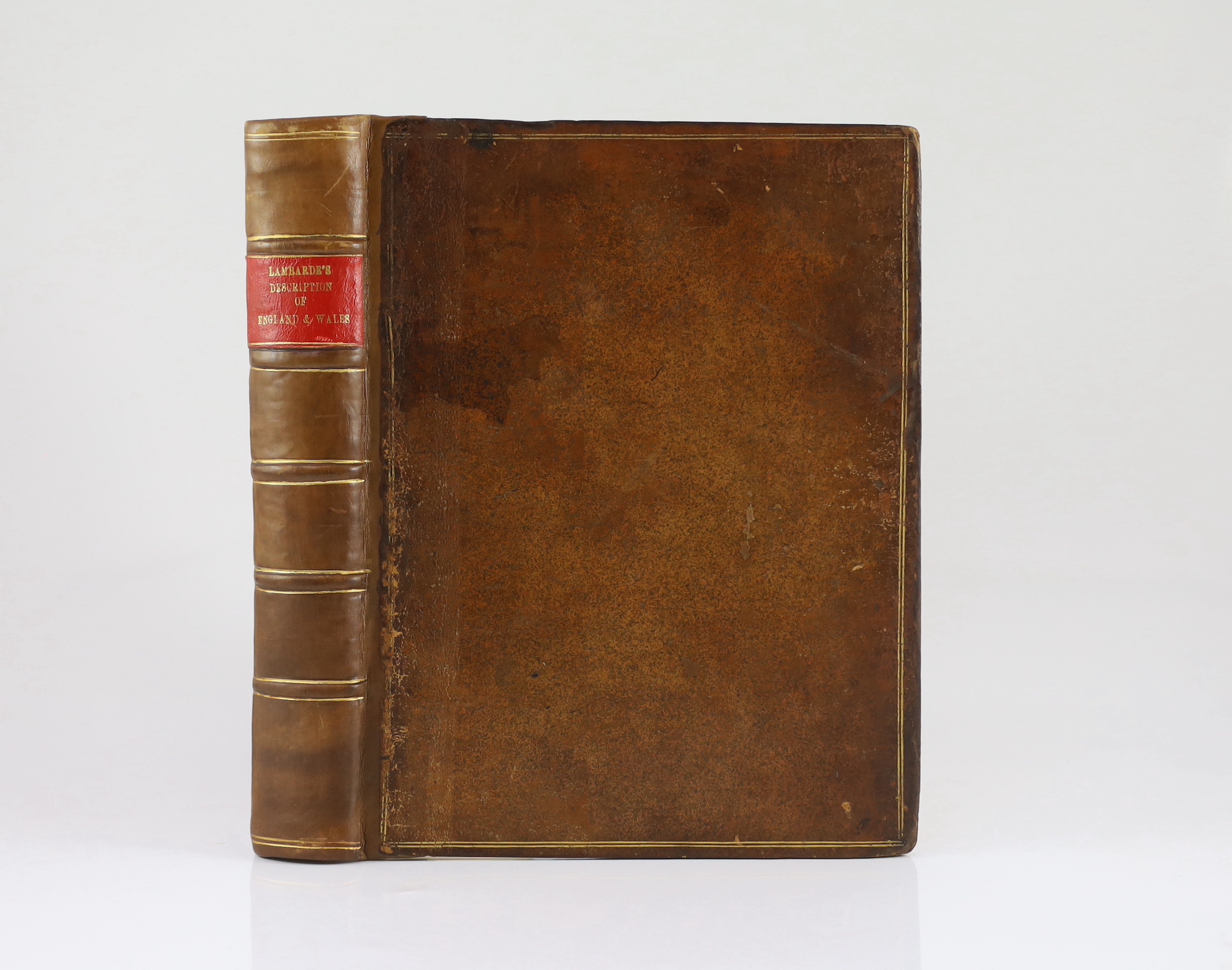 Lambarde, William - Dictionarium Angliae Topographicum & Historicum. An alphabetical description of the chief places in England and Wales ... portrait frontis., head and tailpiece decorations; contemp. gilt-ruled calf, s